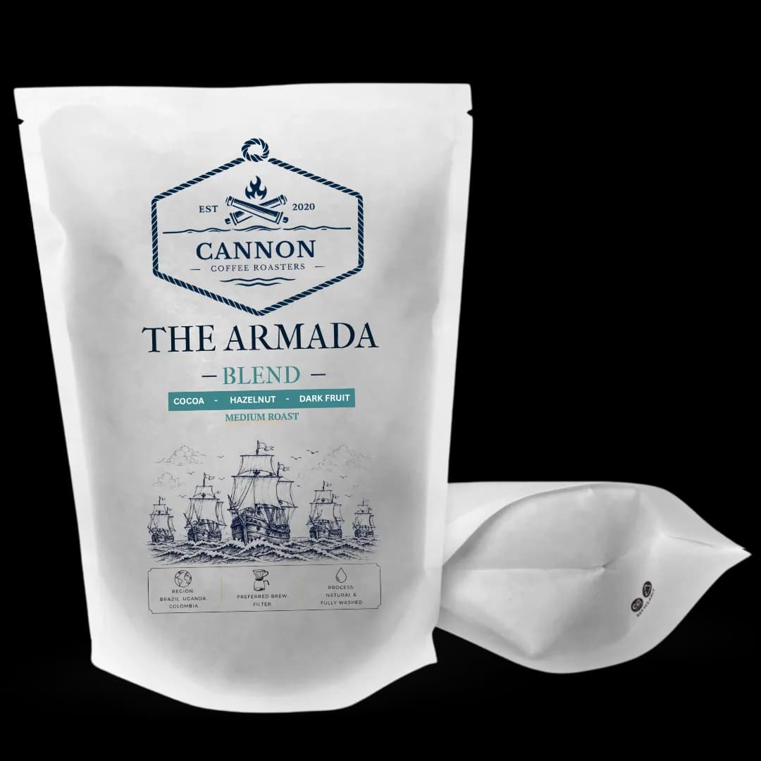 the armada blend, uganda + colombia + brazil coffee from cannon coffee roasters