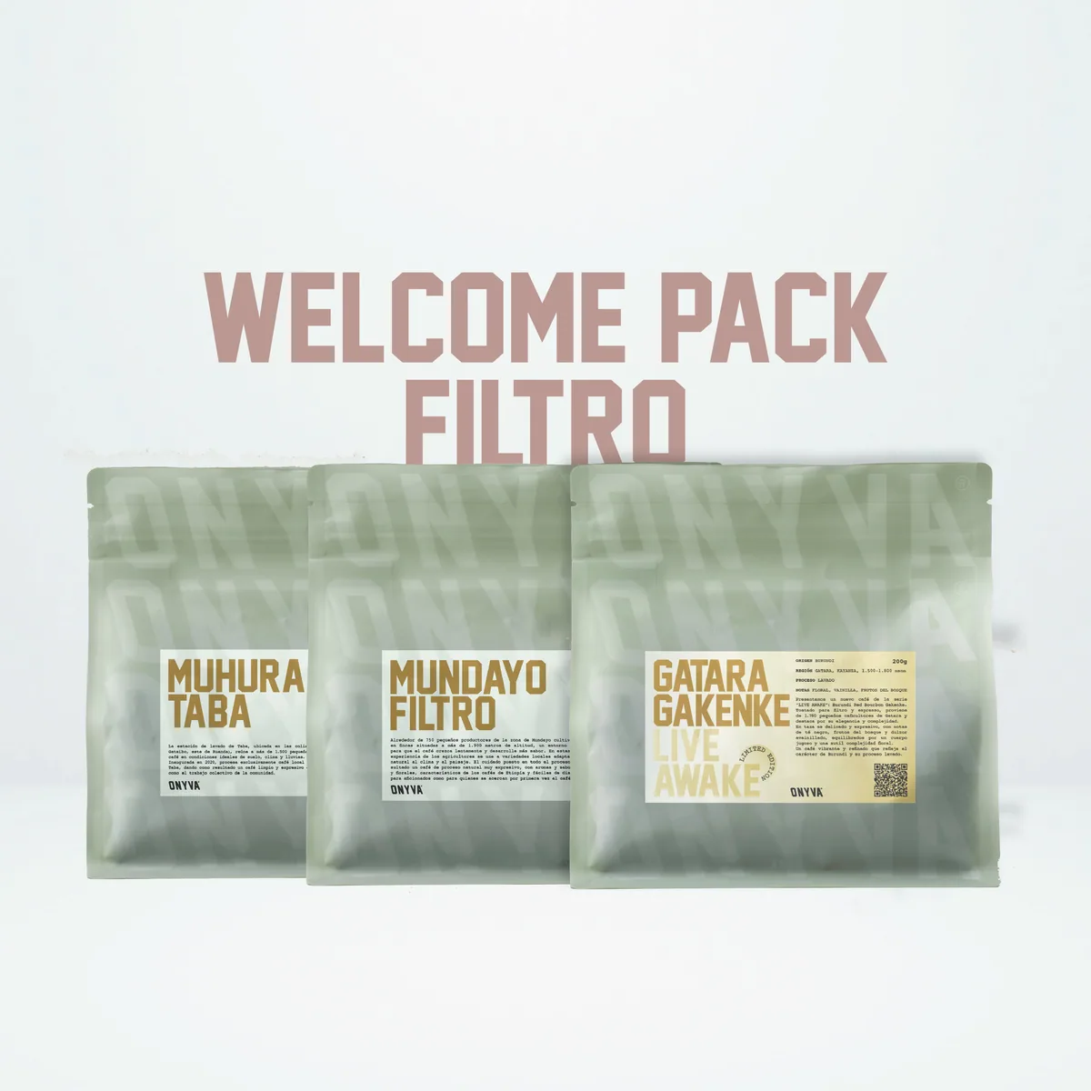 welcome pack - filtro, rwanda + colombia coffee from onyva coffee sant gervasi | cafe de especialidad | coffee roaster propio