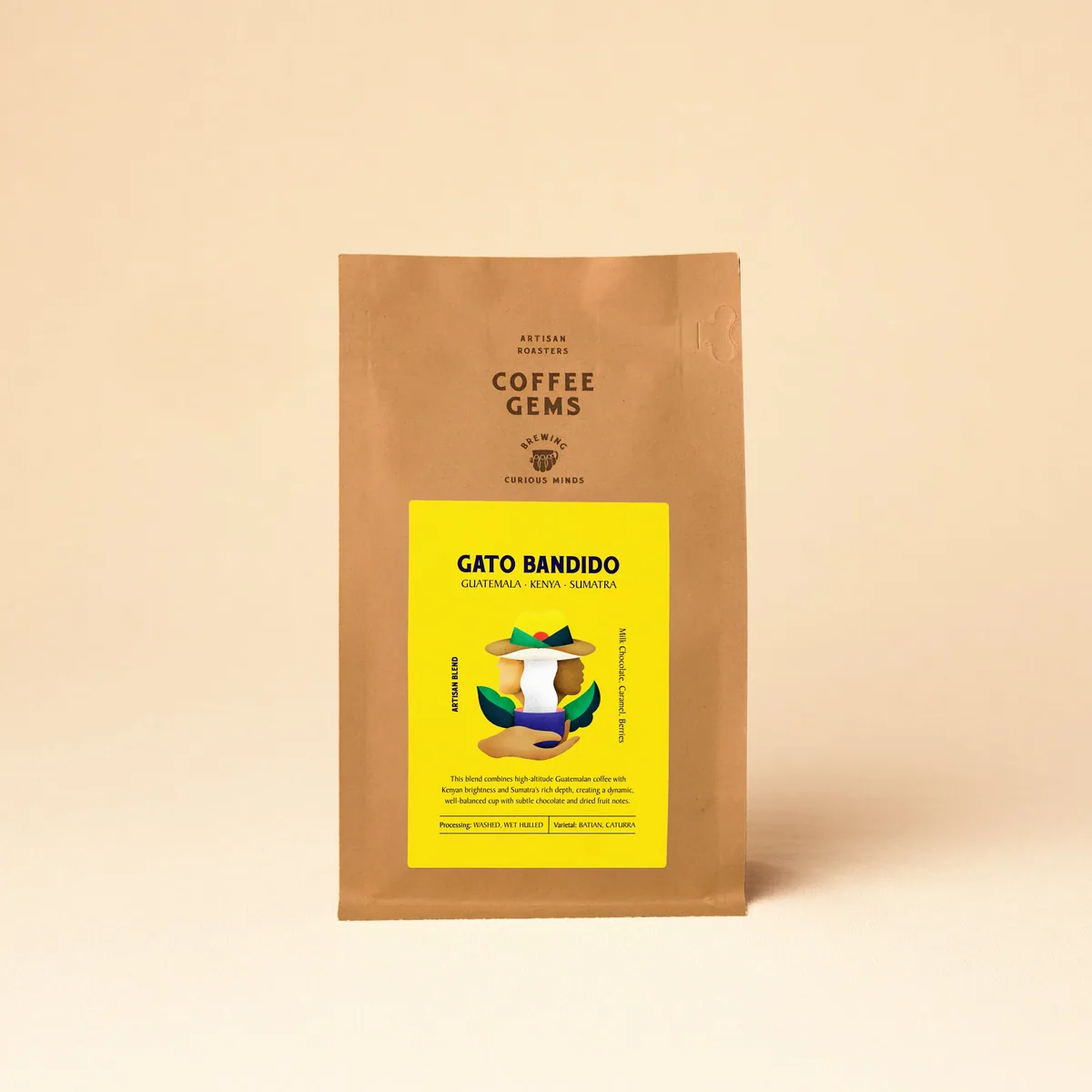 gato bandido - blend, indonesia + sumatra coffee from coffee gems artisan roasters & coffee shop