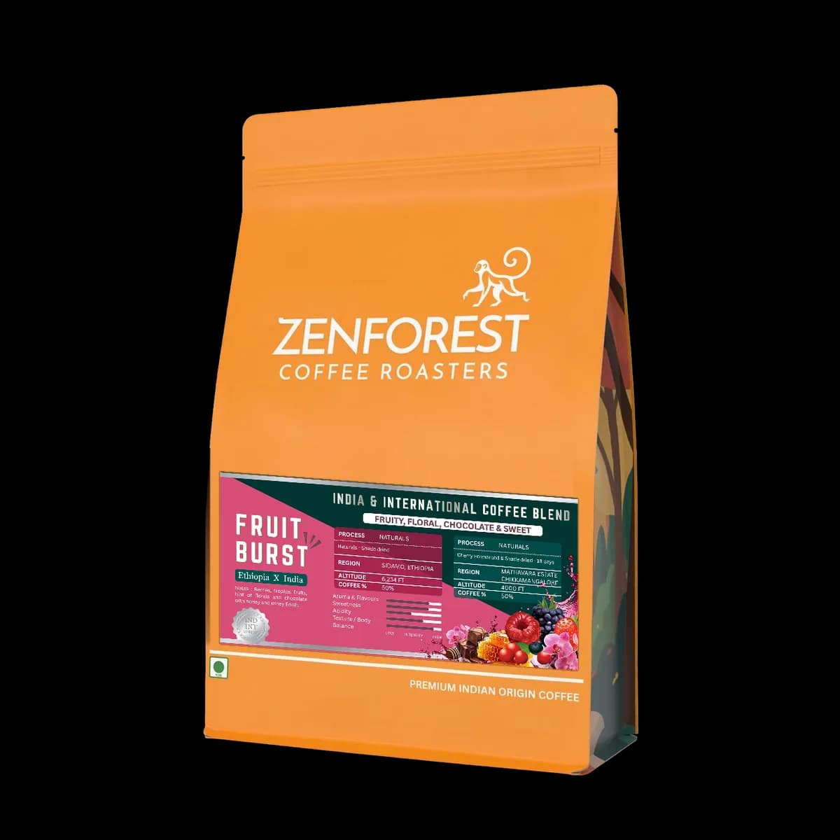 fruit burst, ethiopia + india coffee from zenforest coffee roasters, sahakarnagar