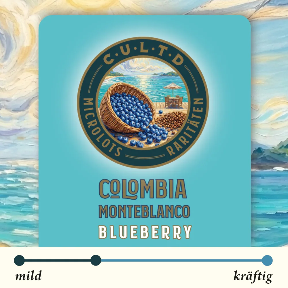 colombia monteblanco blueberry, colombia coffee from kaffeerösterei coffee unlimited