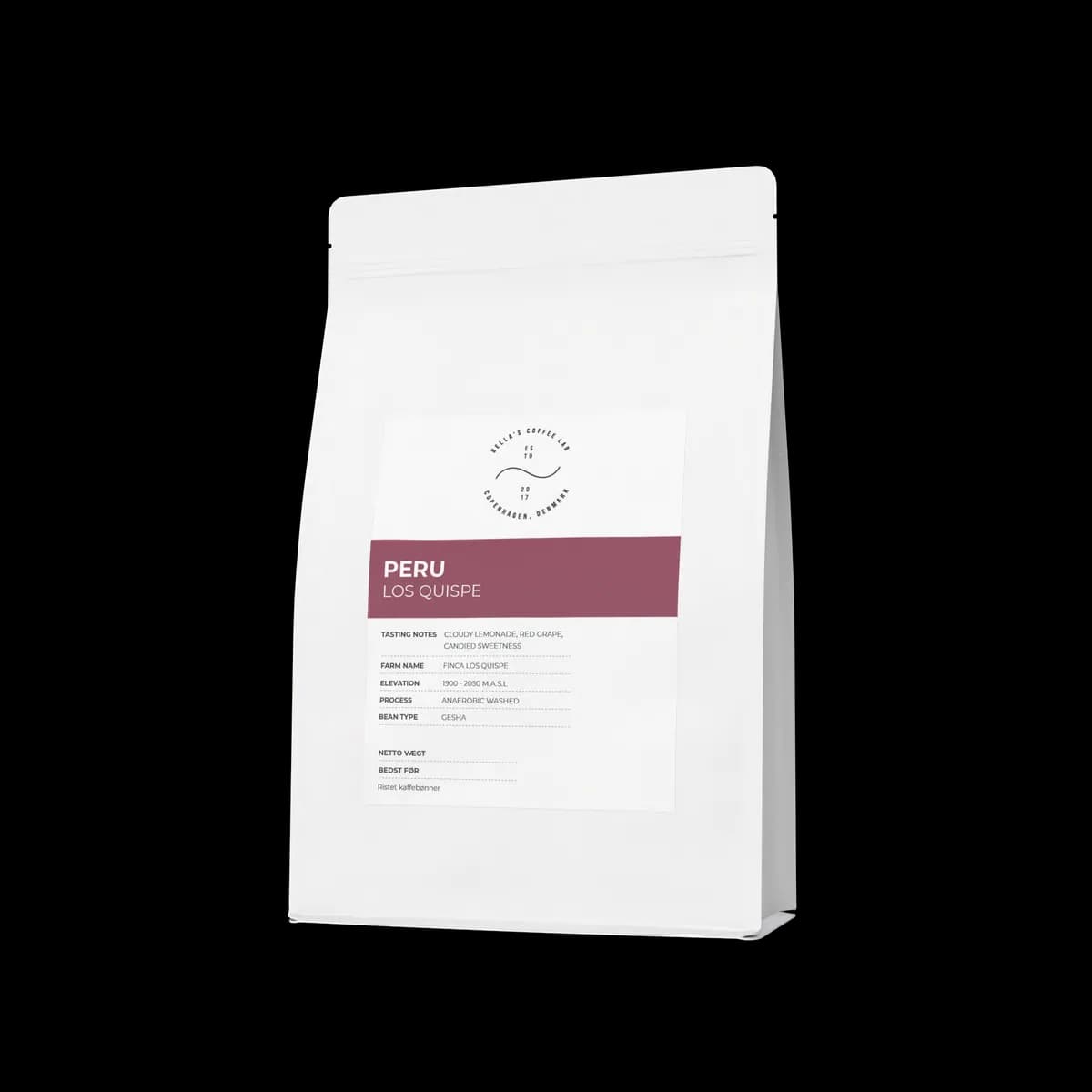 peru los quispe gesha, peru coffee from bellas coffee lab roastery