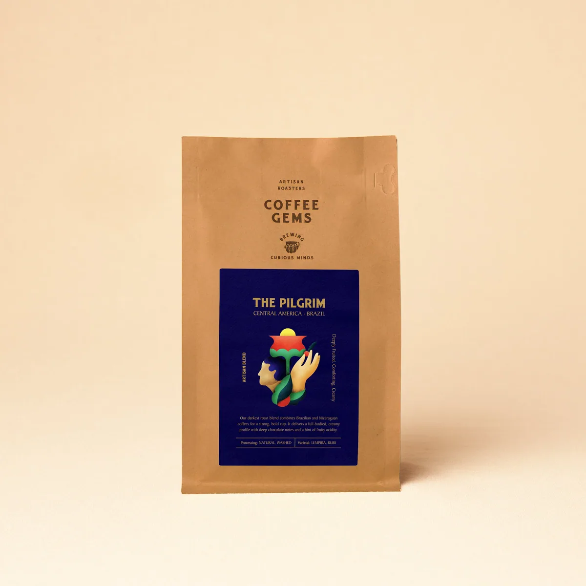 the pilgrim - espresso blend, brazil + nicaragua coffee from coffee gems artisan roasters & coffee shop
