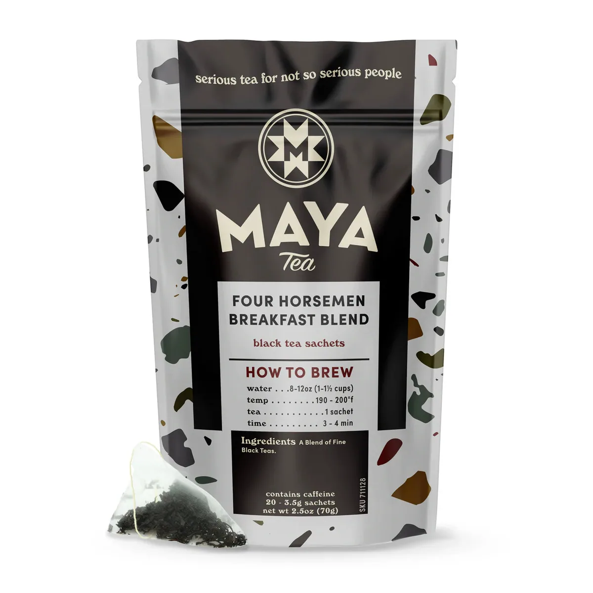 four horsemen black tea bags - 20ct, india + yunnan coffee from fireside coffee co