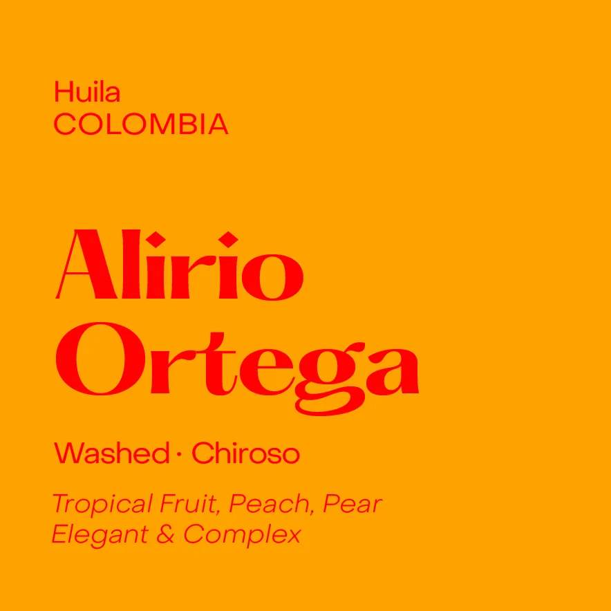 colombia alirio ortega, washed chiroso, colombia coffee from subtext coffee roasters