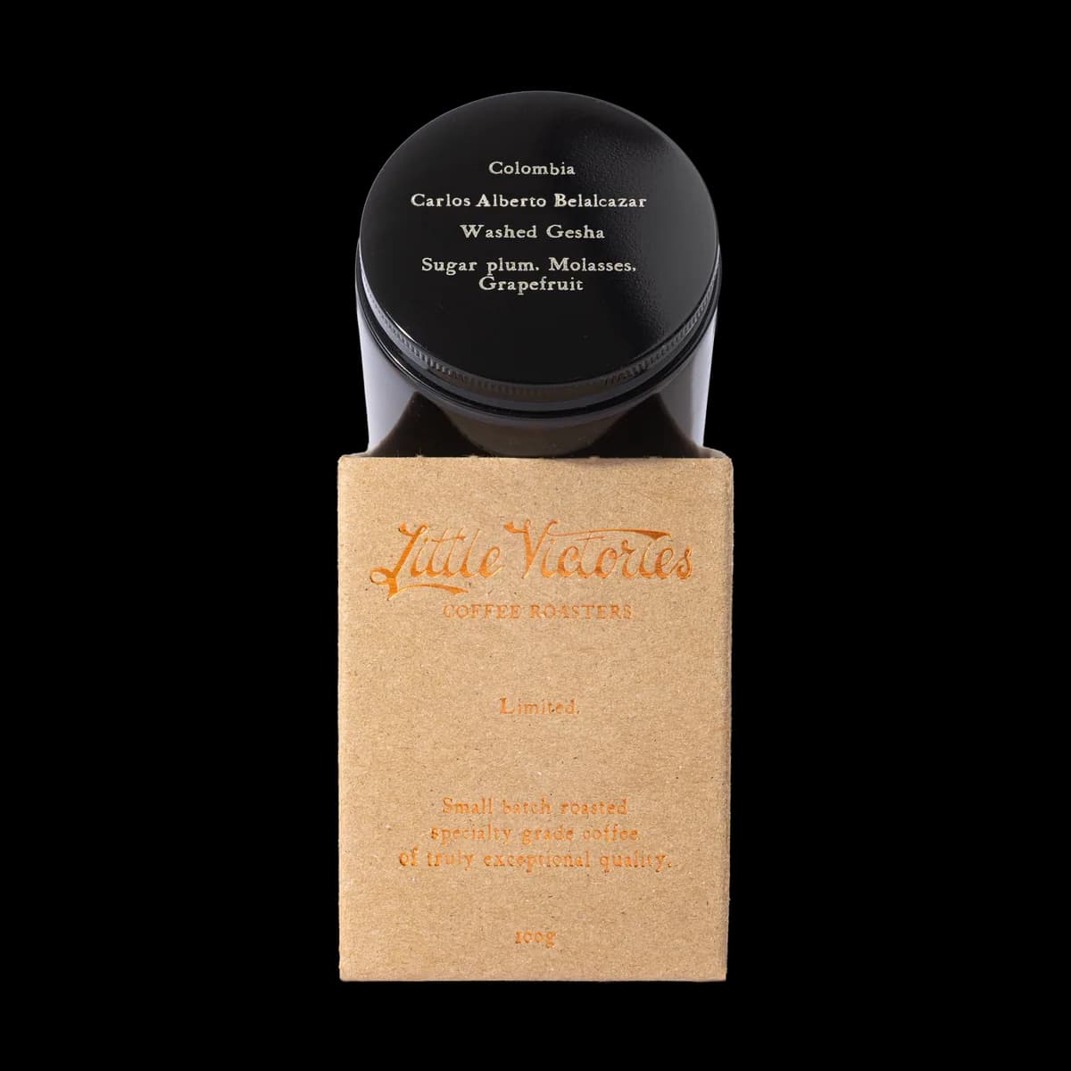 colombia carlos alberto belalcazar - gesha (100g jar), colombia coffee from little victories coffee roasters - glebe