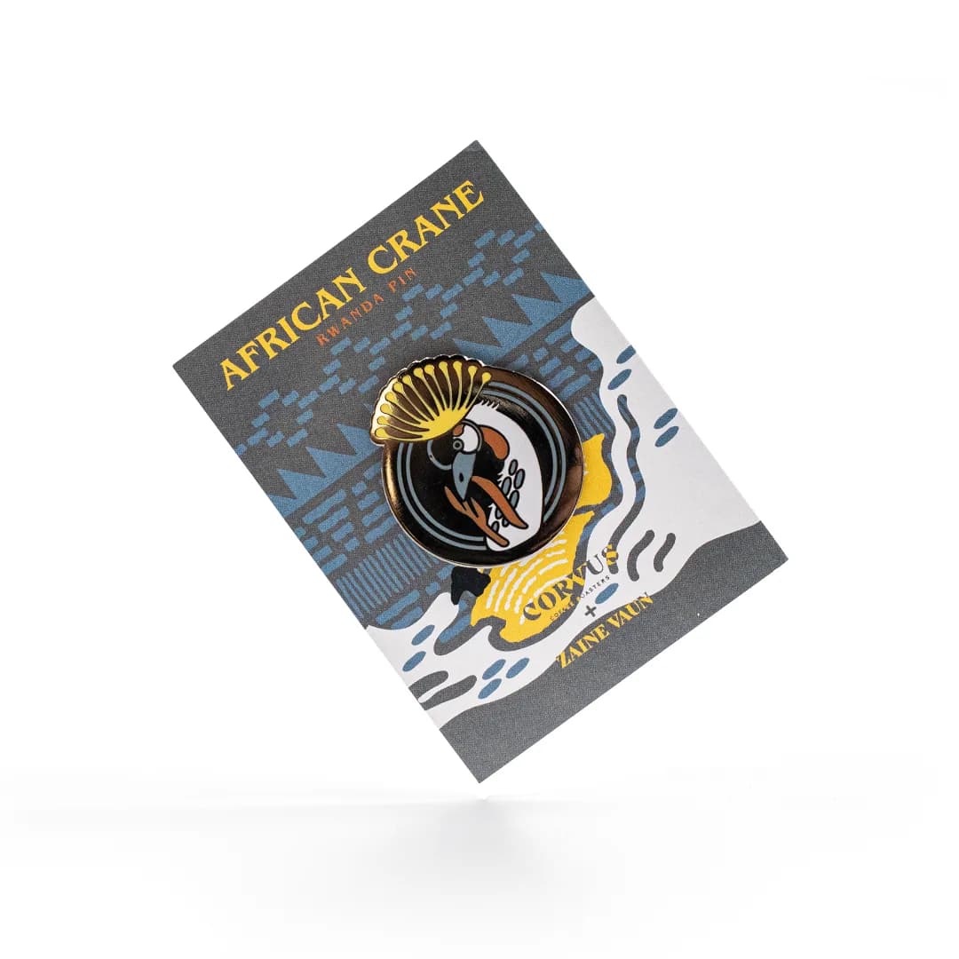 crane pin • funding production at venuste's washing station, rwanda coffee from corvus coffee roasters
