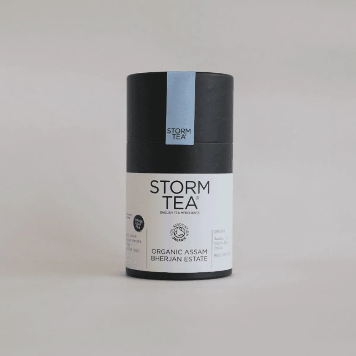 storm tea organic assam loose leaf, india coffee from rounton coffee