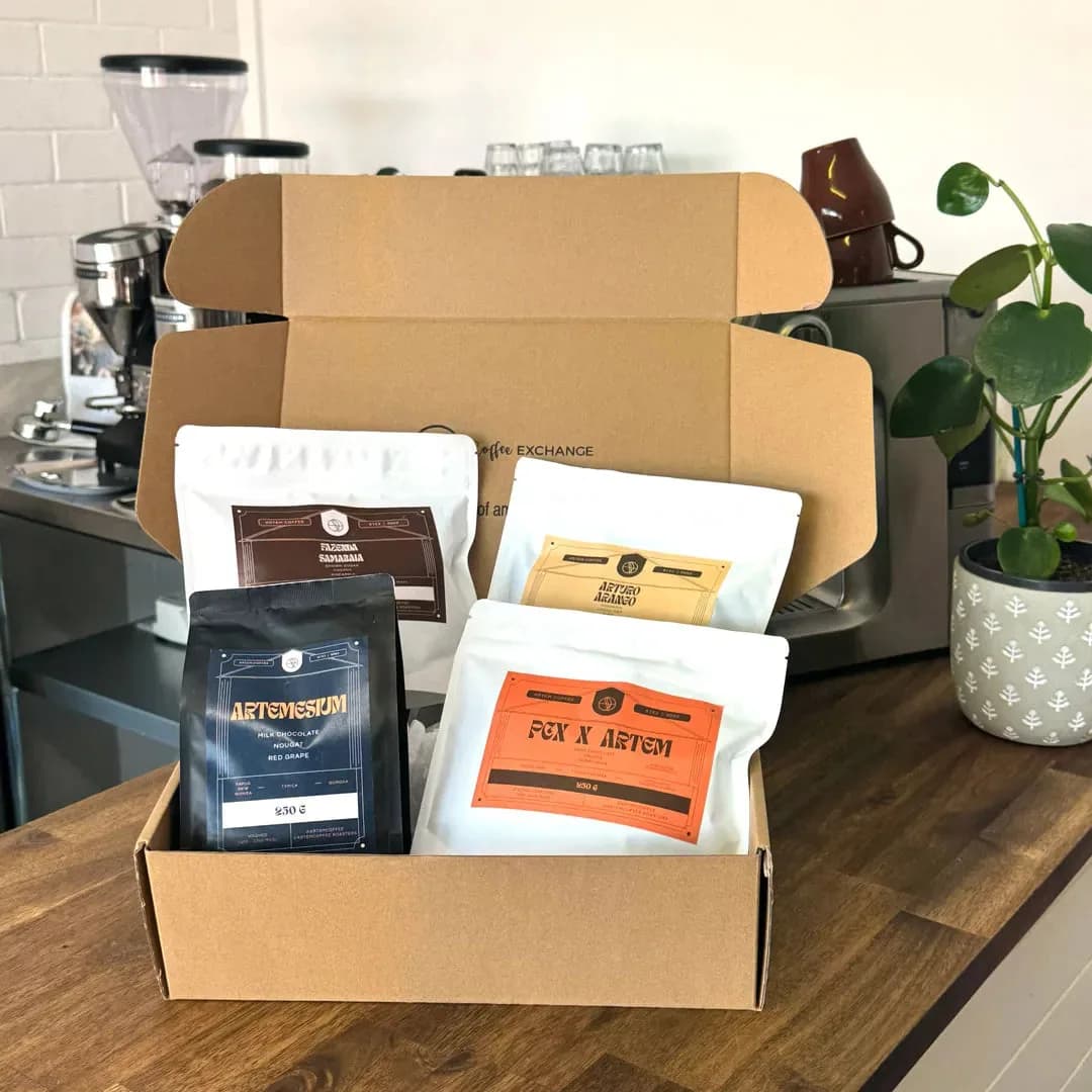 artem coffee limited edition tasting box, brazil + hawaii coffee from perth coffee exchange