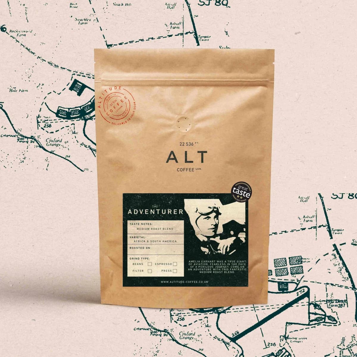 the adventurer blend, ethiopia + brazil coffee from altitude coffee london