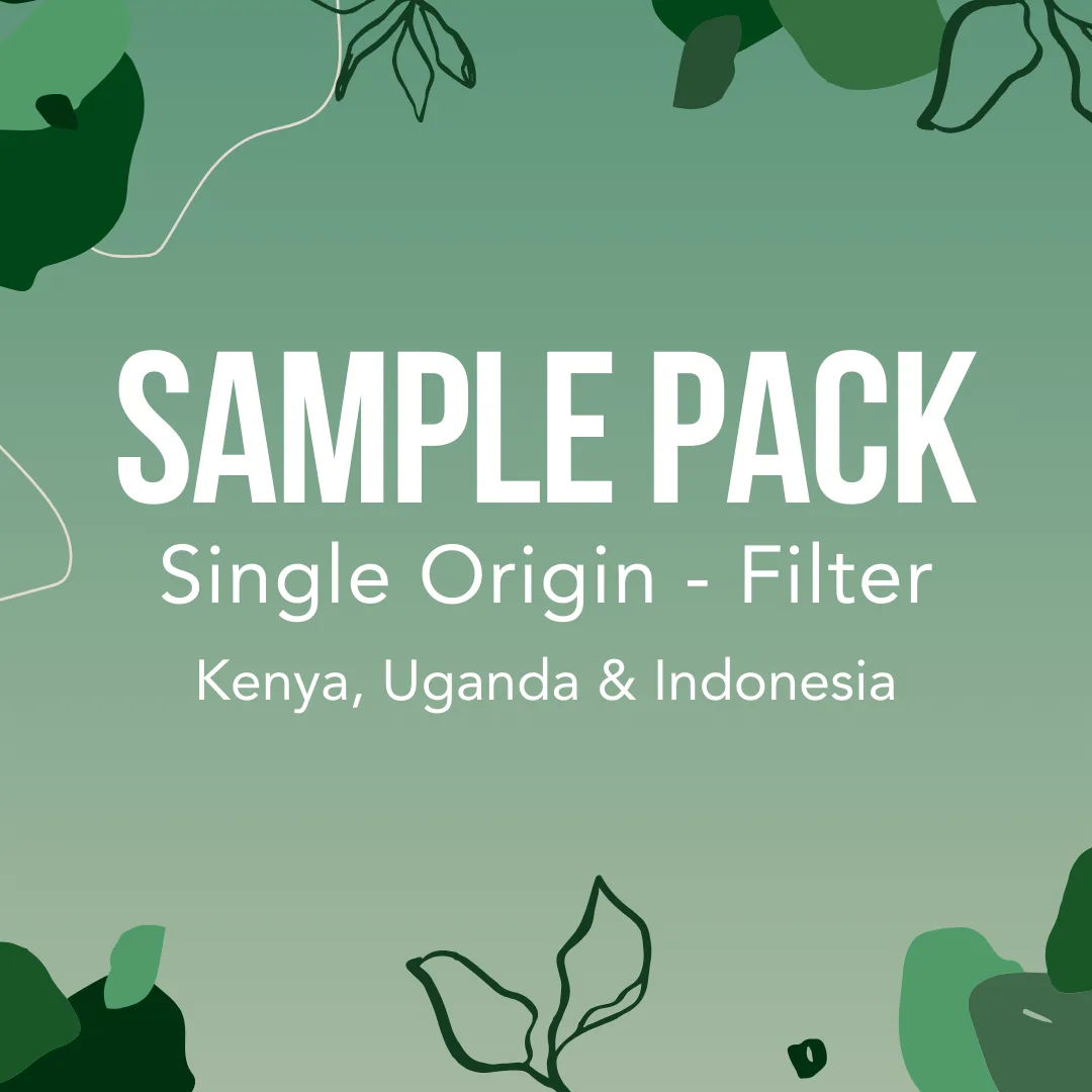 sample tasting pack - single origin filter, ethiopia + uganda + indonesia coffee from excelso coffee