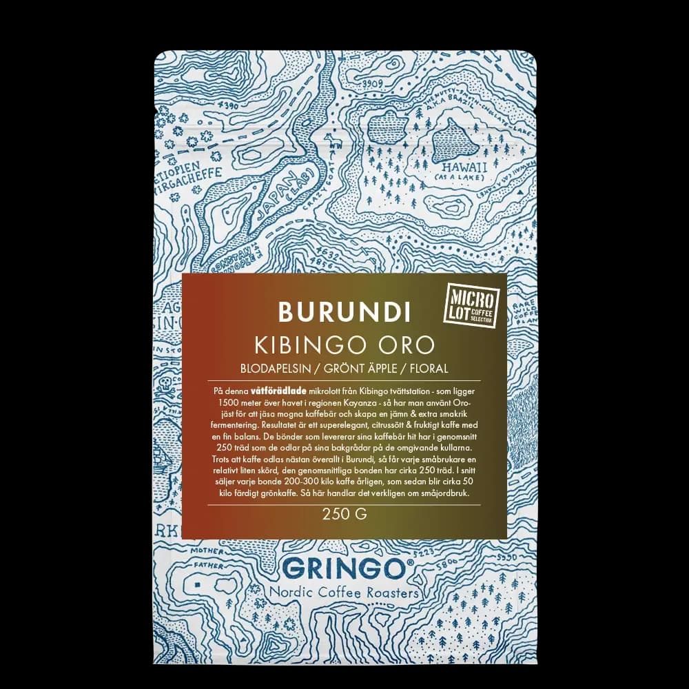 burundi kibingo oro, burundi coffee from gringo nordic coffee roasters