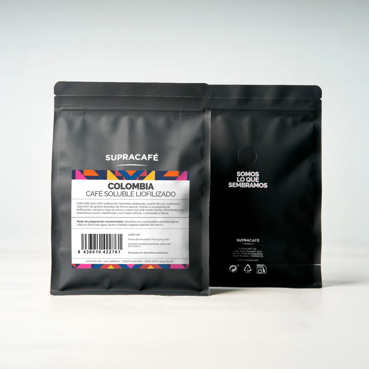 café de colombia soluble liofilizado 250g, colombia coffee from supracafé s.a.
