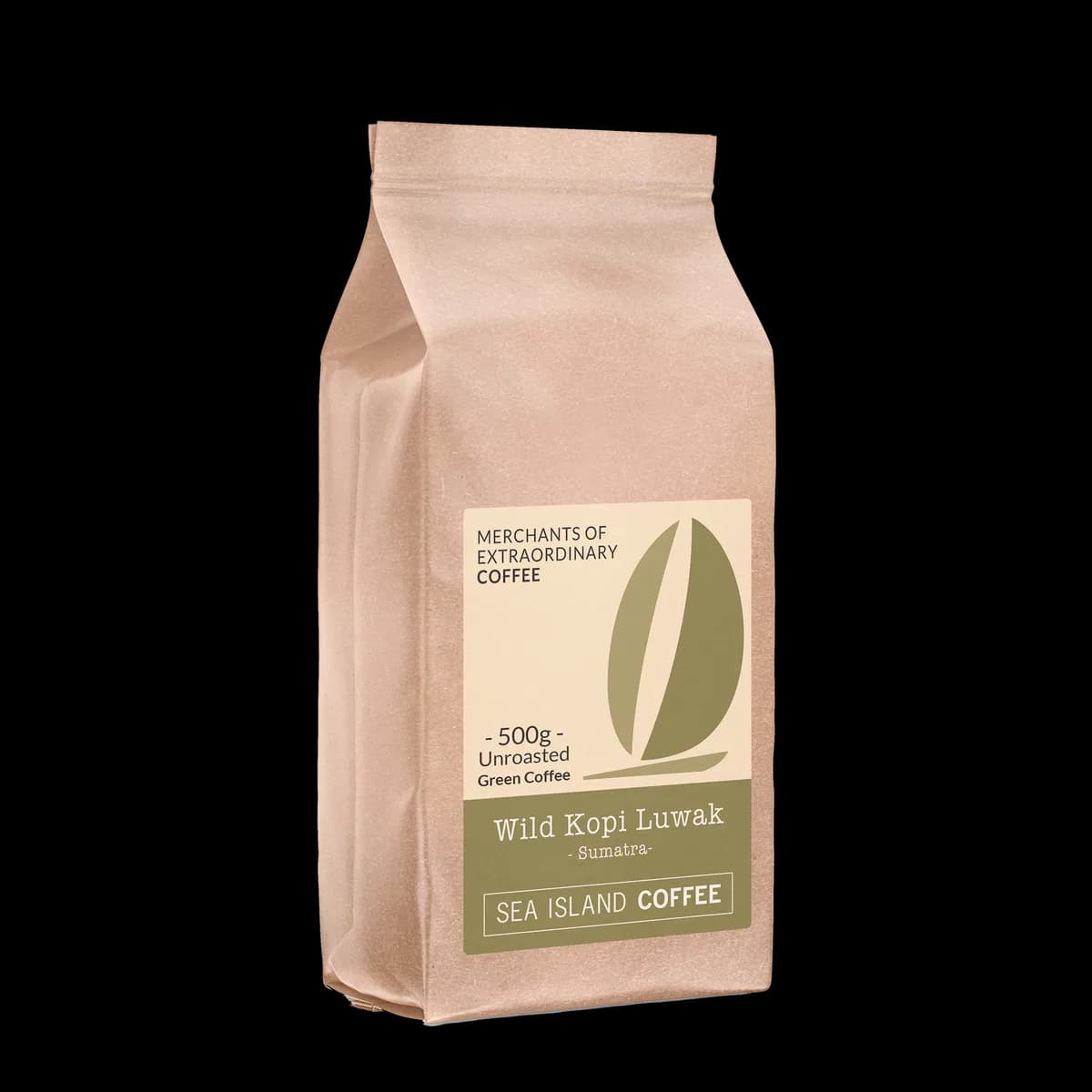 green wild kopi luwak, northern sumatra - indonesia, indonesia + sumatra coffee from sea island coffee