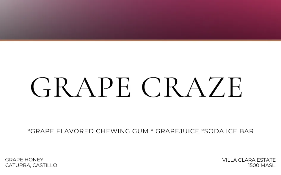 grape craze, colombia coffee from degree c cafe + roastery