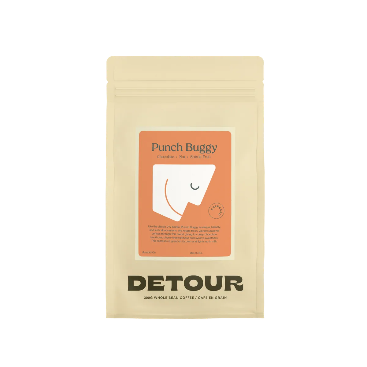 punch buggy espresso, brazil coffee from detour coffee roasters