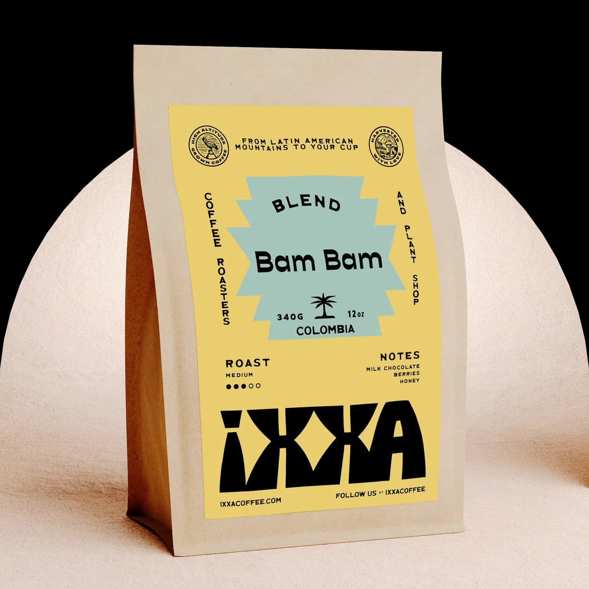 colombian bam bam, colombia coffee from ixxa coffee roasters & plant shop
