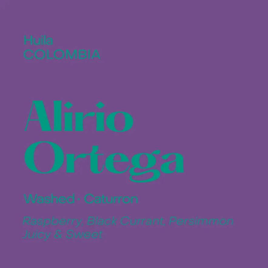 colombia alirio ortega, washed caturron, colombia coffee from subtext coffee roasters
