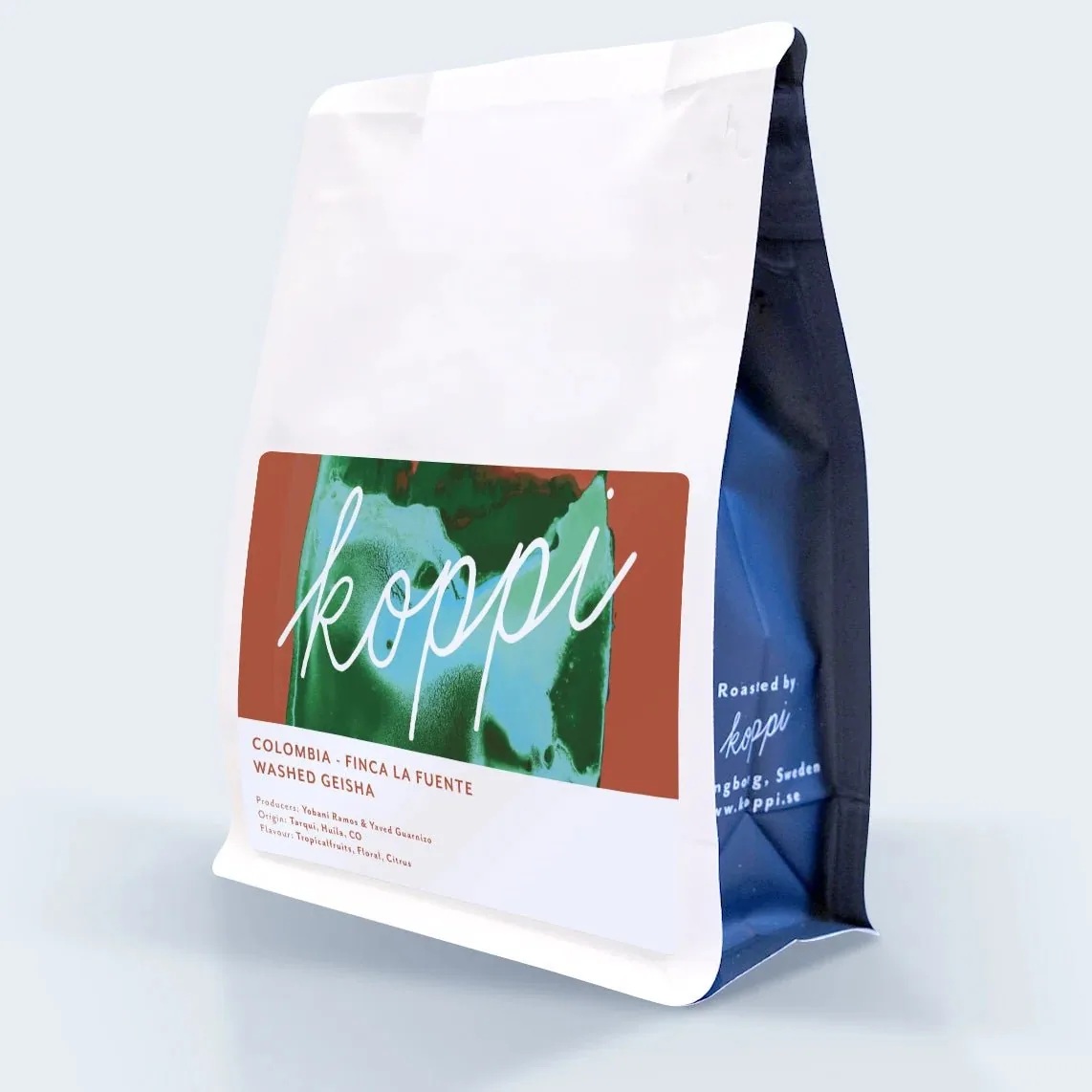colombia - finca la fuente "geisha" 250g, colombia coffee from koppi