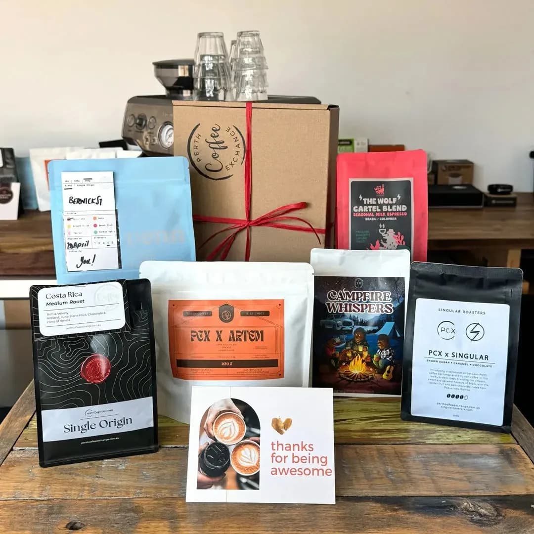 6 bag variety gift box, costa rica coffee from perth coffee exchange