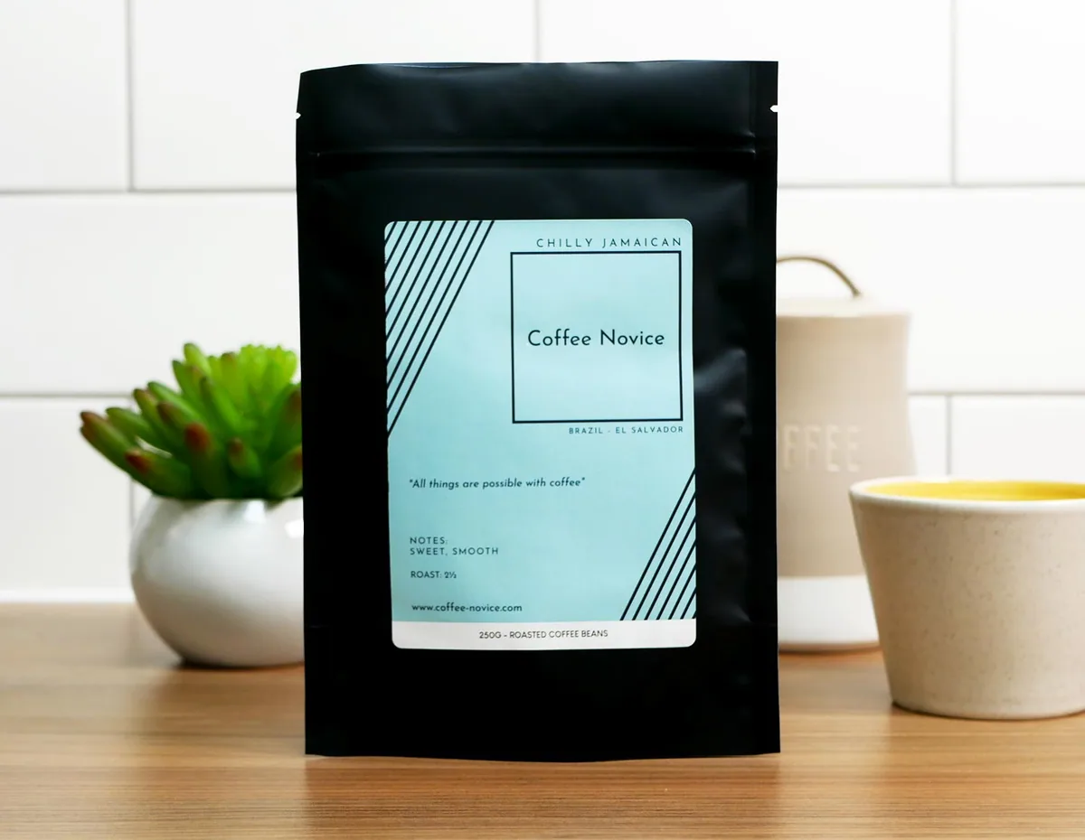chilly jamaican - blend, brazil + el salvador coffee from coffee novice