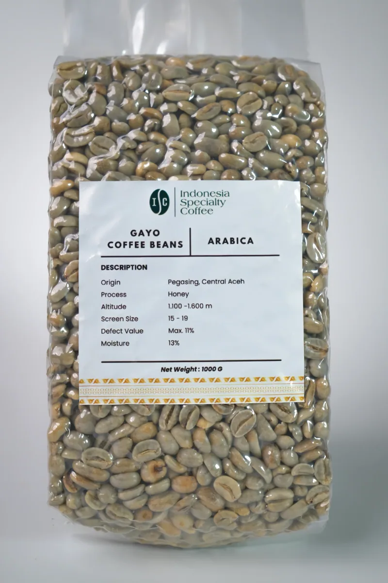 gayo honey green coffee beans, sumatra coffee from pt. indonesia specialty coffee