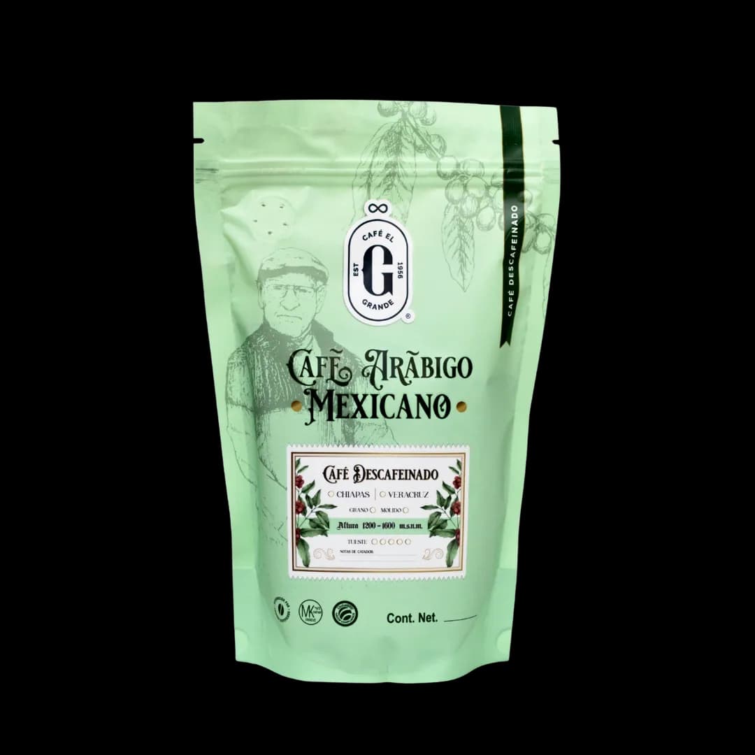 café descafeinado, mexico coffee from café el grande