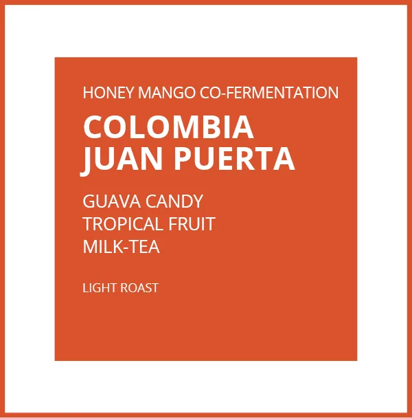 colombia juan puerta mango, colombia coffee from roadmap coffeeworks - roastery, tasting room and drive thru