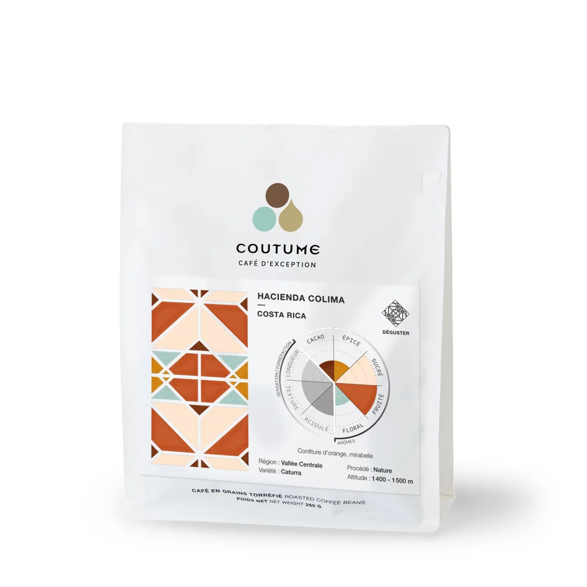 café costa rica hacienda colima 250g, costa rica coffee from coutume centre commercial parly 2 | torréfacteur | coffee shop | brunch