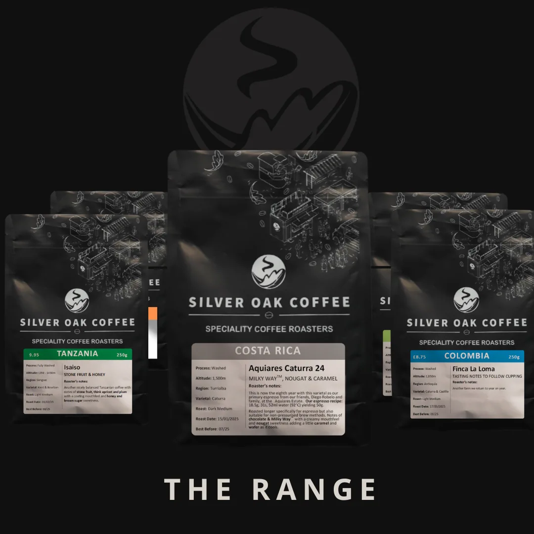 the range - 6 pack, brazil coffee from silver oak coffee ltd