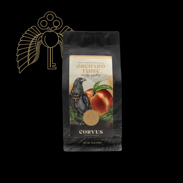 orchard thief, ethiopia + colombia + peru coffee from corvus coffee roasters