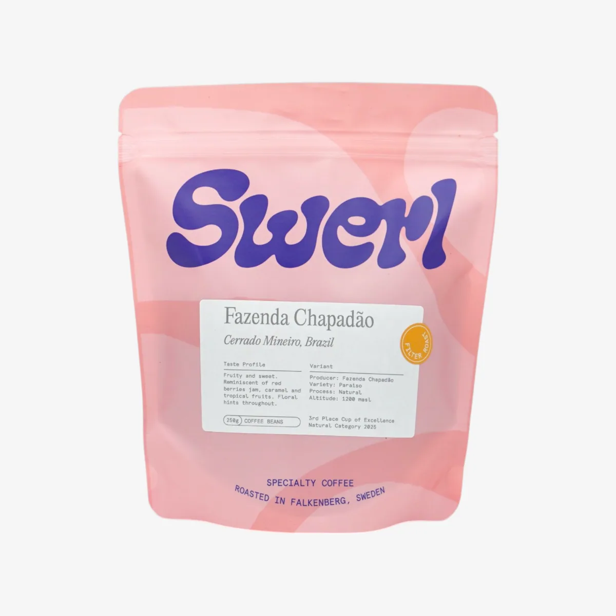 fazenda chapadão - brazil (3rd place cup of excellence natural category), brazil coffee from swerl