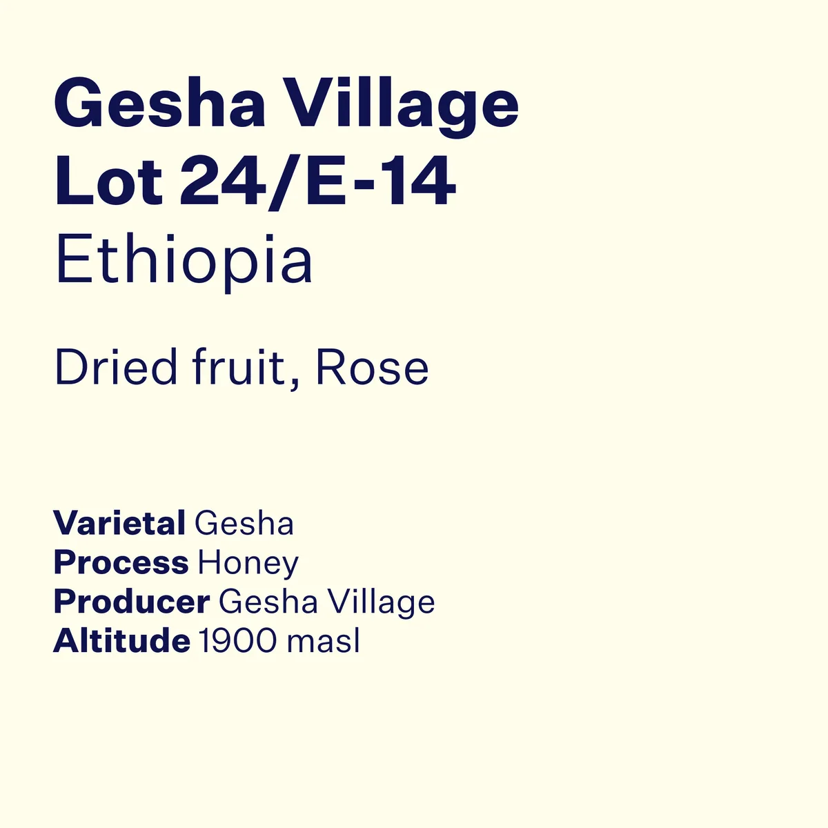 ethiopia gesha village lot 24/e-14, ethiopia coffee from high note roasters