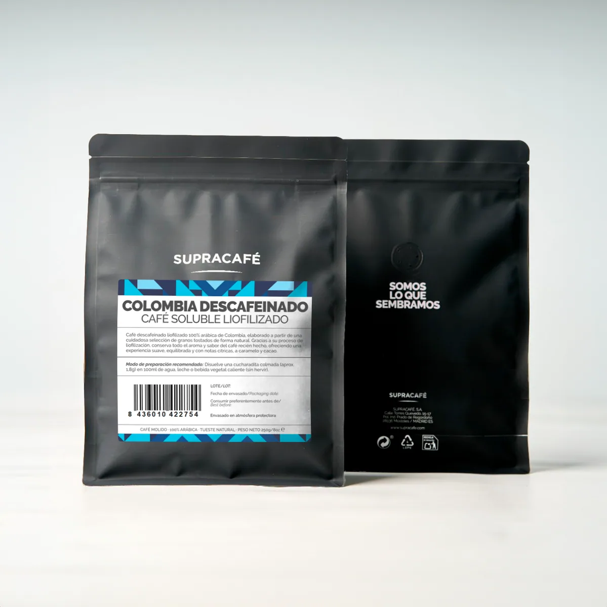 café de colombia descafeinado soluble liofilizado 250g, colombia coffee from supracafé s.a.