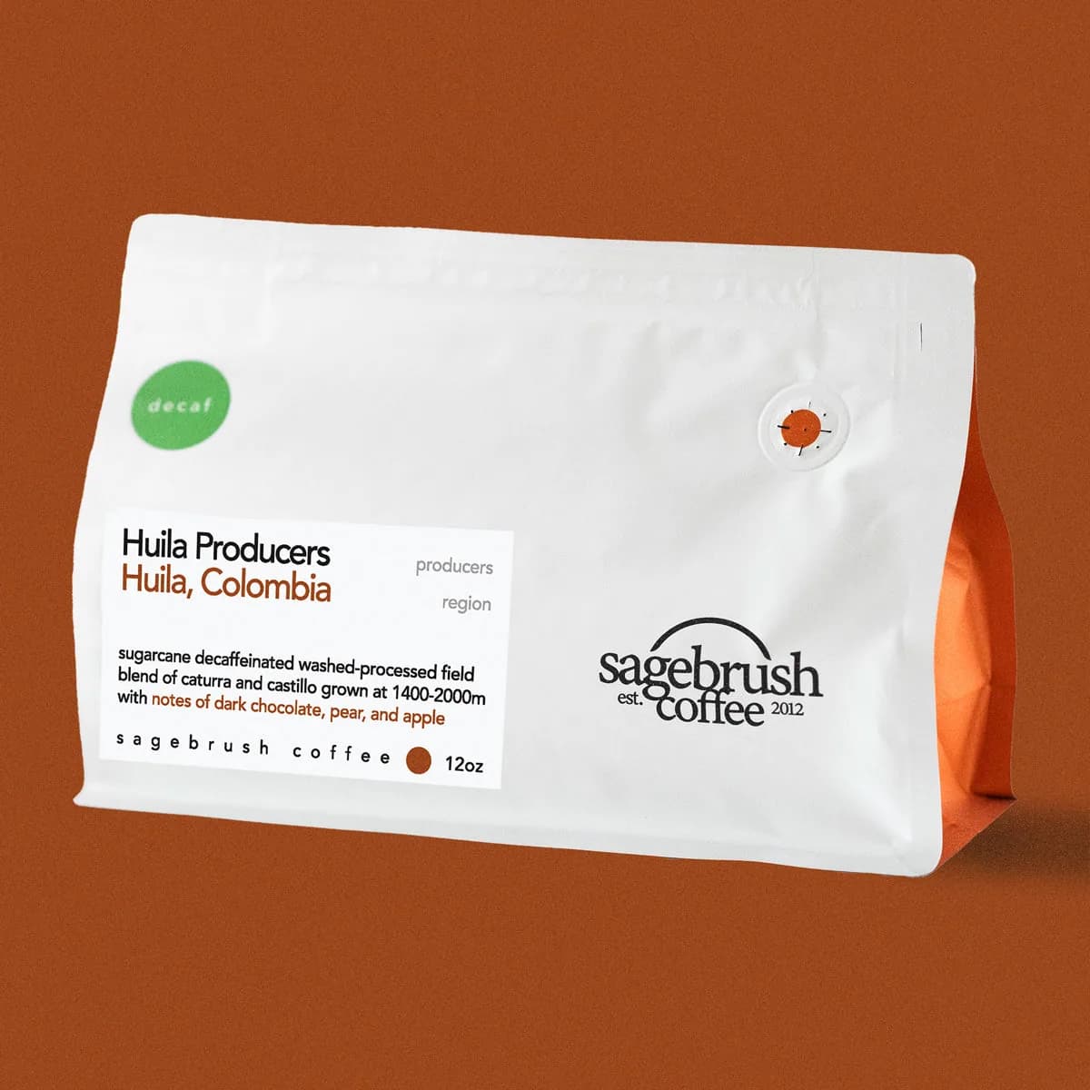 huila producers ea decaf • washed-processed, colombia coffee from sagebrush coffee shop & roastery