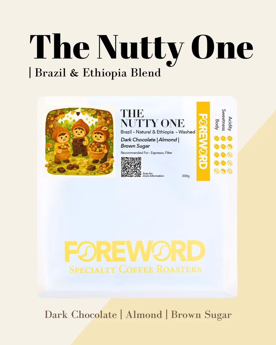 the nutty one - brazil & ethiopia blend, ethiopia + brazil coffee from foreword specialty coffee roasters