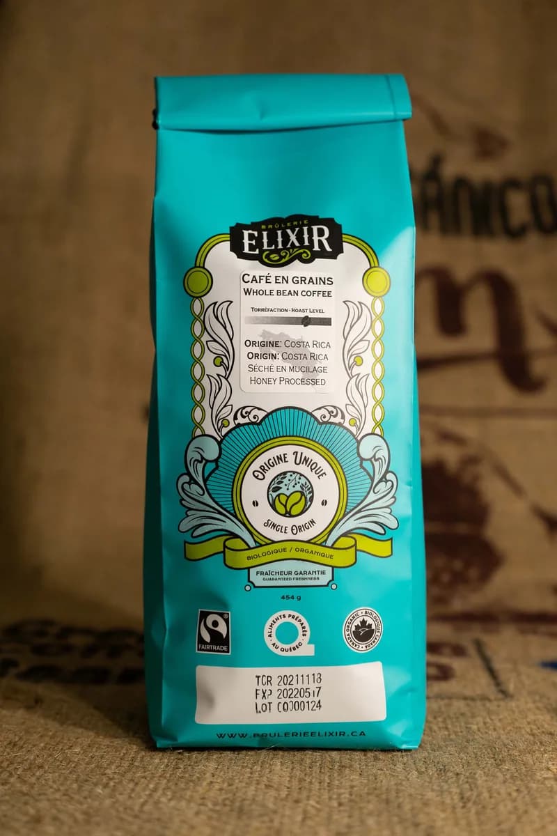 costa rica "honey process" mi-corsé, costa rica coffee from brûlerie élixir
