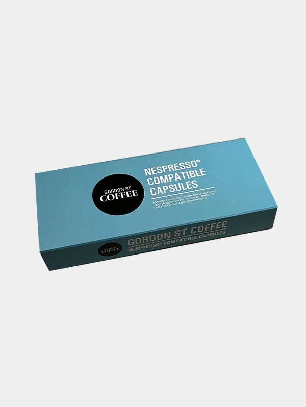 14 nespresso compatible coffee pods, kenya + brazil + guatemala + india coffee from gordon st coffee edinburgh