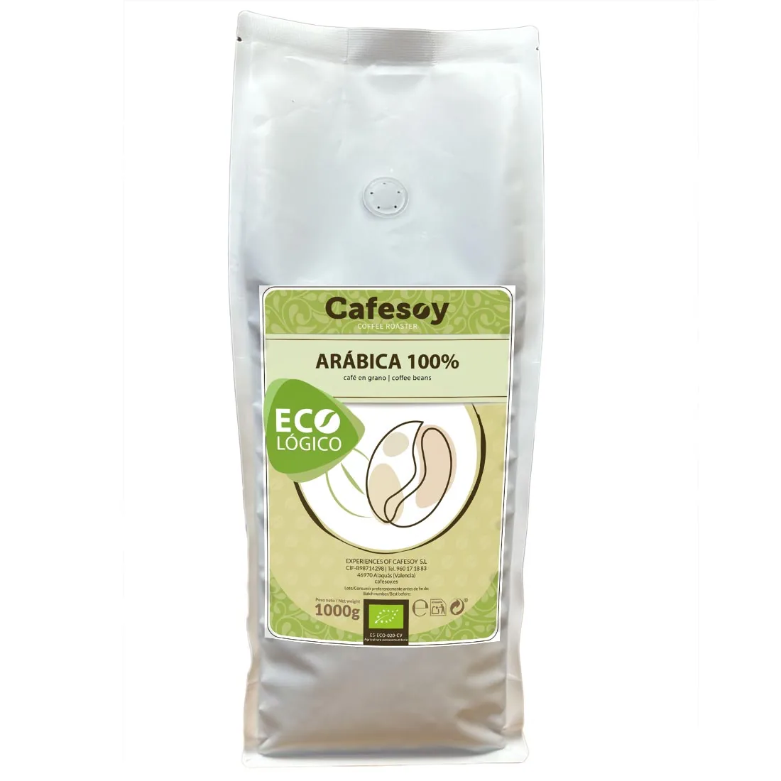 cafe ecologico 1 kg., honduras + el salvador coffee from cafés cafesoy | café especialidad | tienda café online