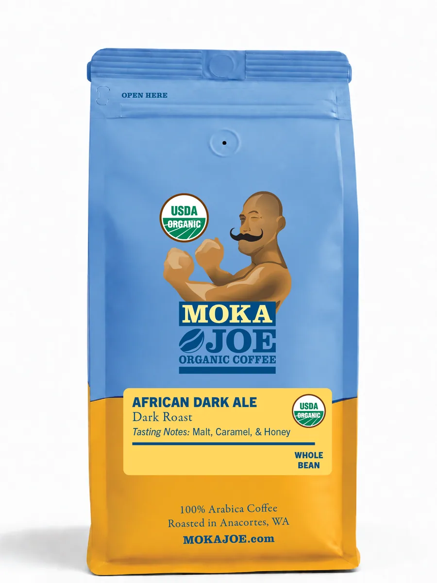 african dark ale – 2lb, ethiopia + peru coffee from moka joe coffeehouse