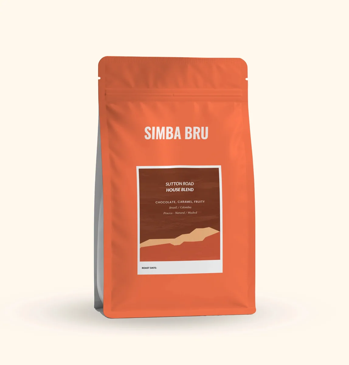 sutton road | house blend | brazil & colombia, colombia + brazil coffee from simba bru coffee roasters
