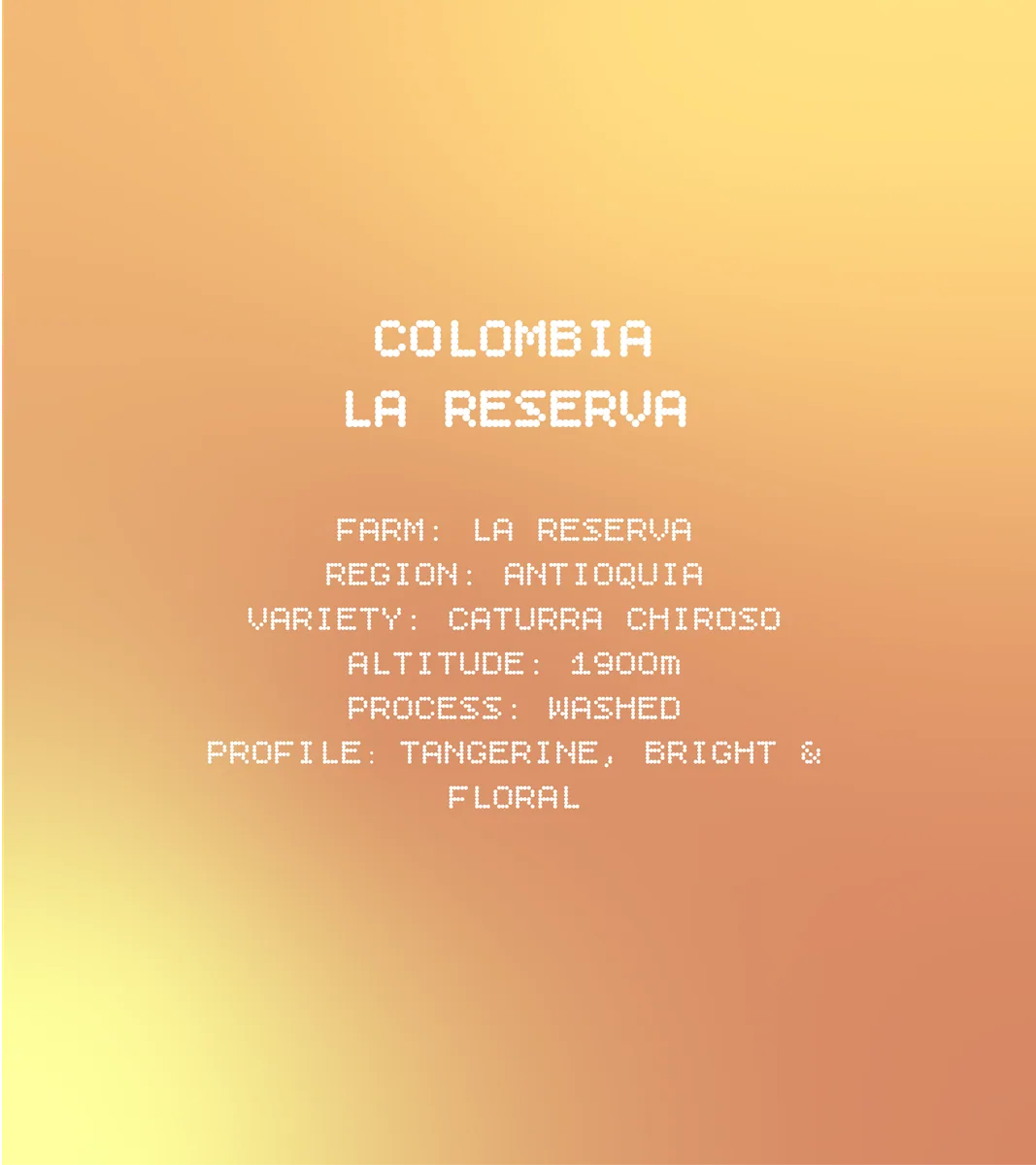 colombia la reserva, colombia coffee from solkant café & roastery