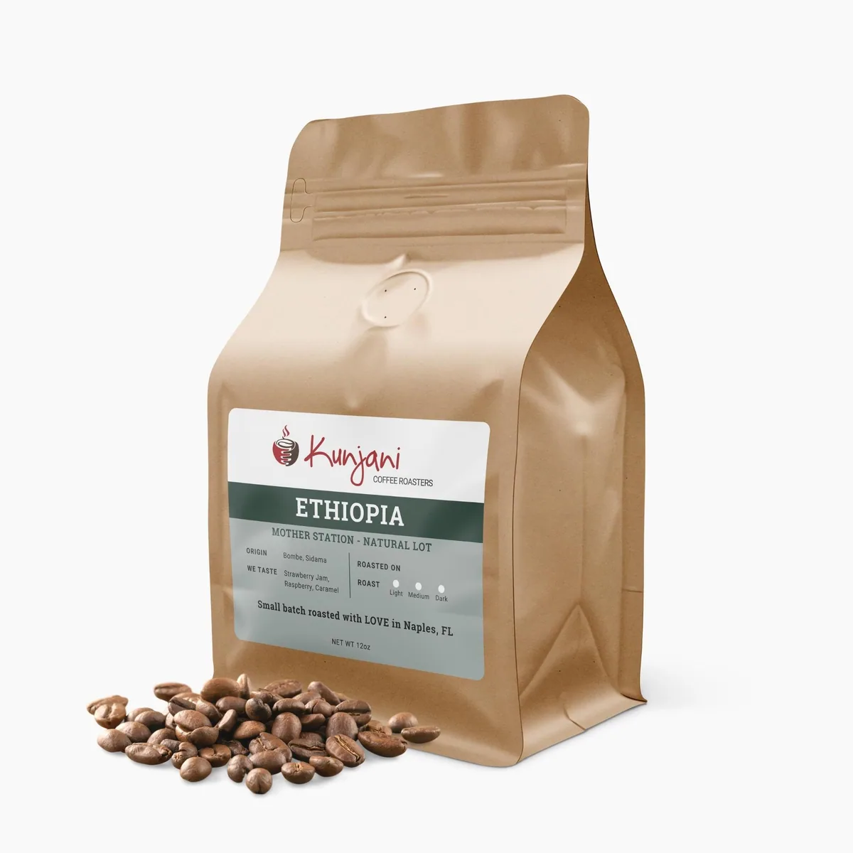 ethiopia mother station natural, ethiopia coffee from kunjani craft coffee & gallery