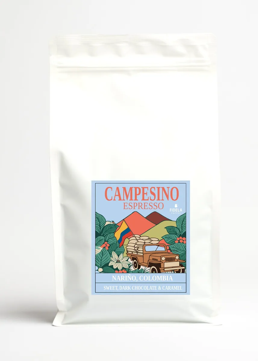 fidela classic wholebean, colombia coffee from fidela coffee roasters