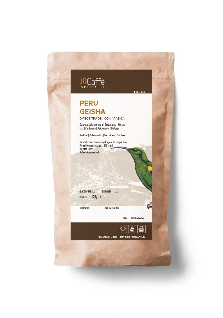 peru geisha, peru coffee from jocaffè rösterei & maschinen