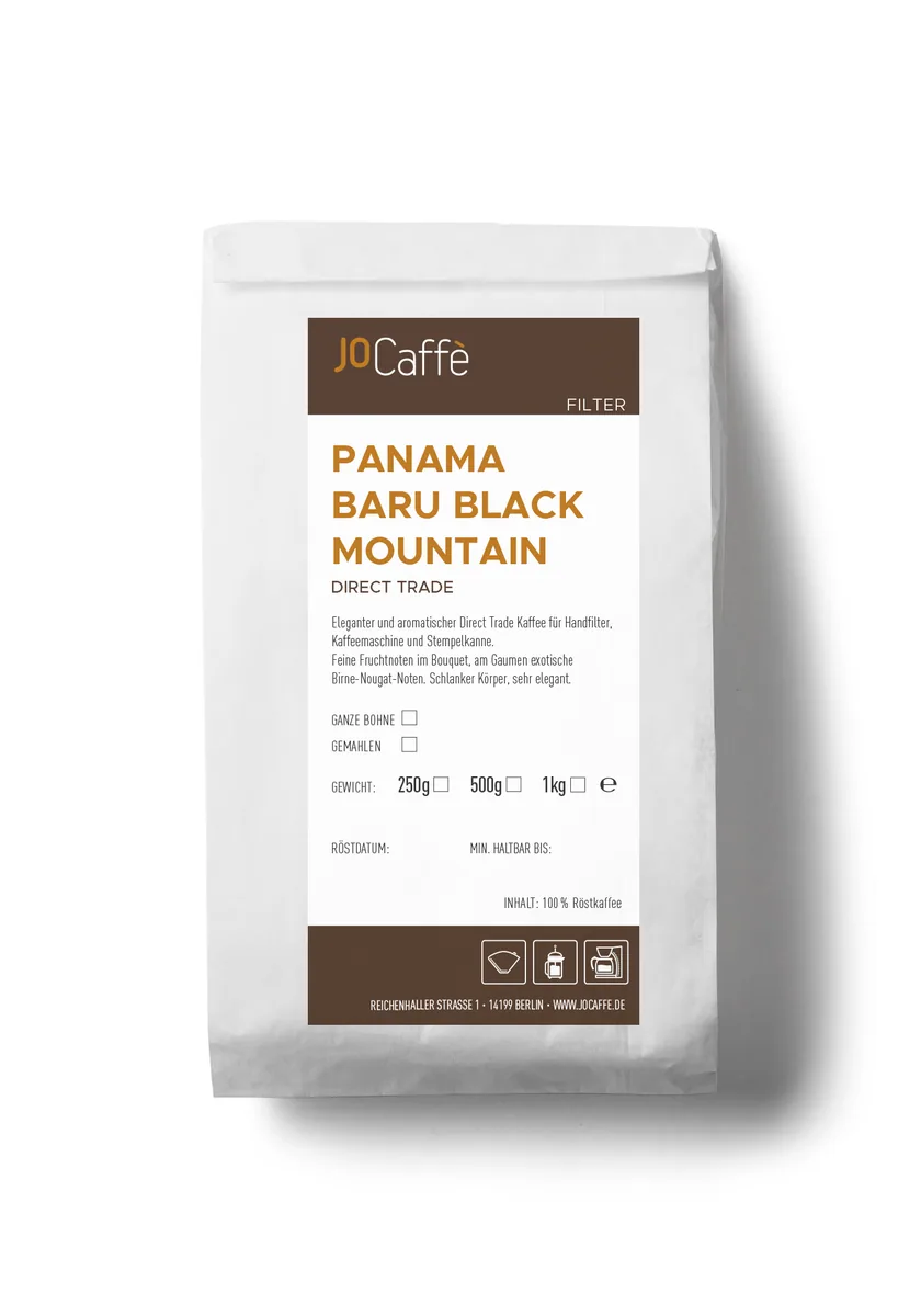 panama baru black mountain direct trade, panama coffee from jocaffè rösterei & maschinen