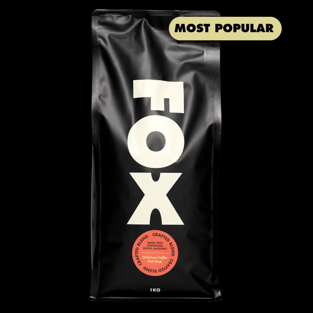 crafted blend, brazil + guatemala + el salvador coffee from fox coffee