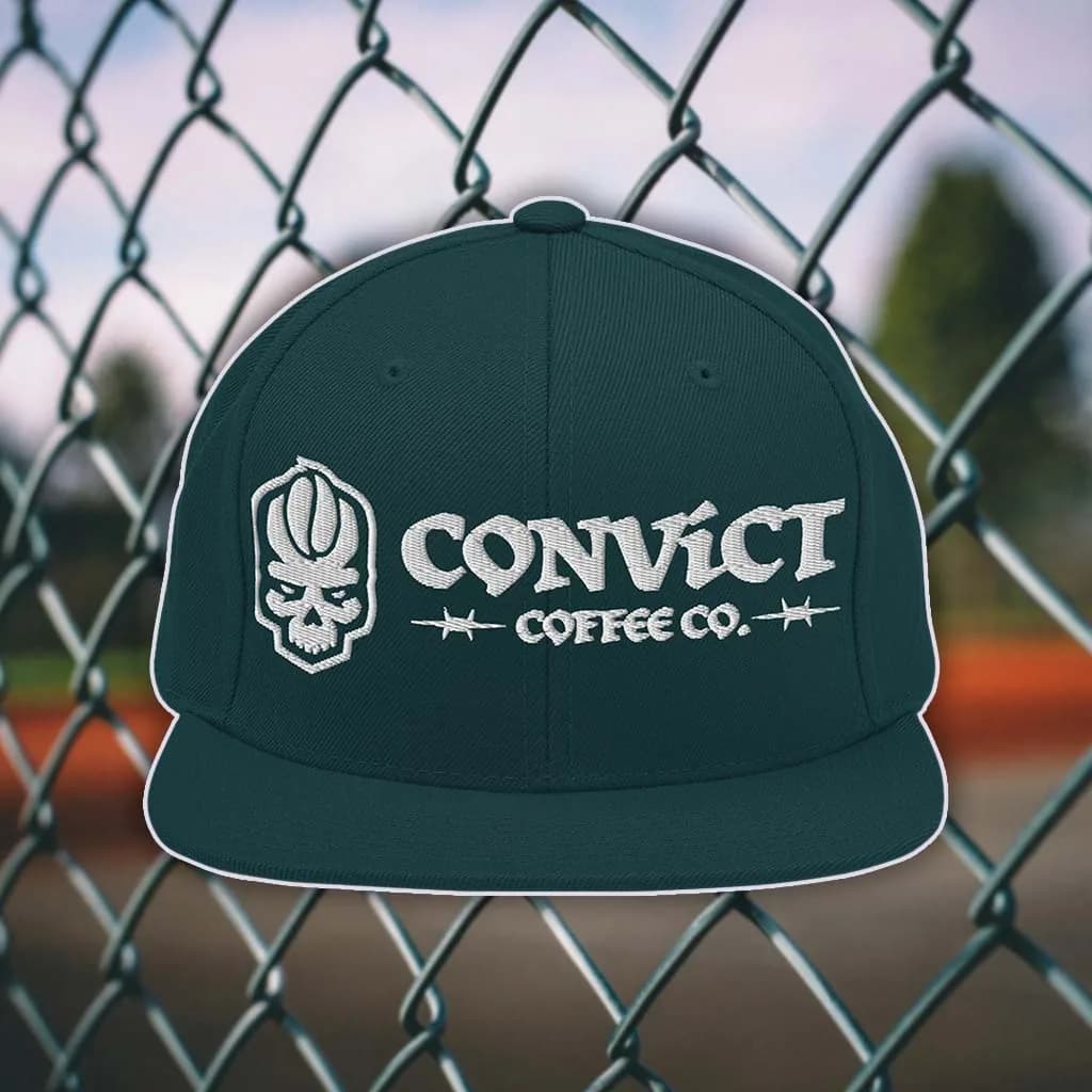 snapback hat, vietnam coffee from convict coffee company