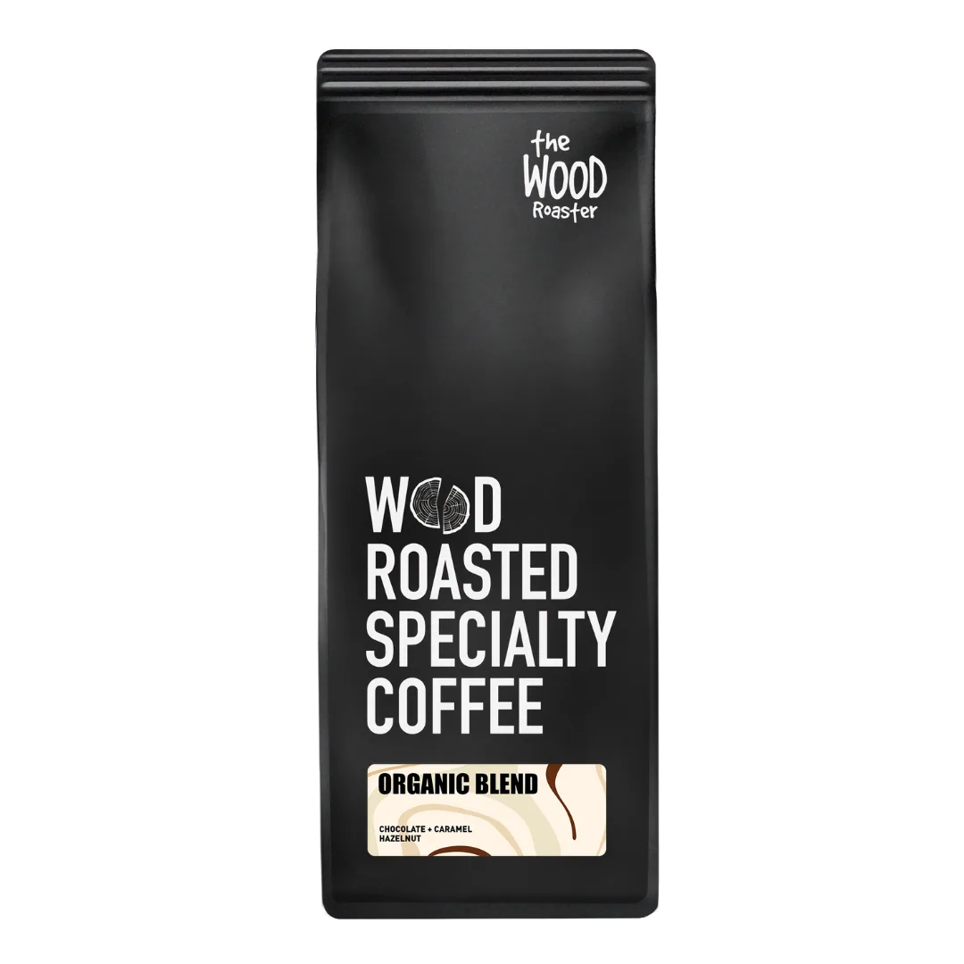 organic blend, colombia coffee from the wood roaster