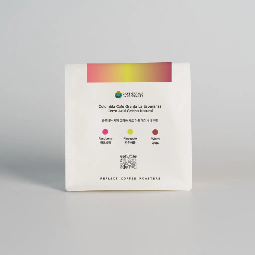리플렉트커피 원두 콜롬비아 세로아줄 게이샤 내추럴 60g, colombia coffee from reflect coffee roasters